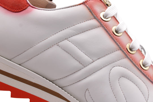 Sneaker in shaded leather and suede