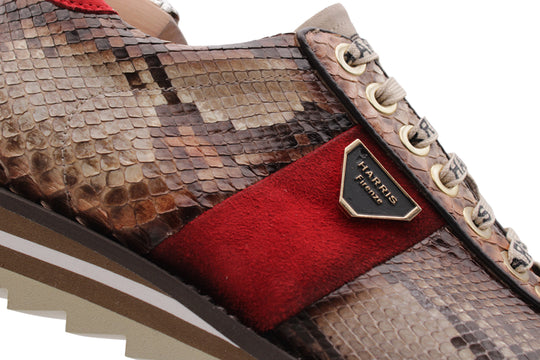Python leather sneakers