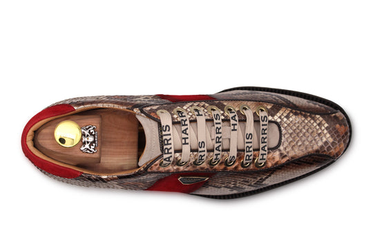Python leather sneakers