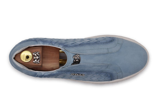 Slip-on-Sneaker aus gewebtem Leder