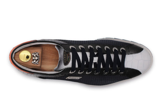 Baskets imprimé crocodile avec effet perforé