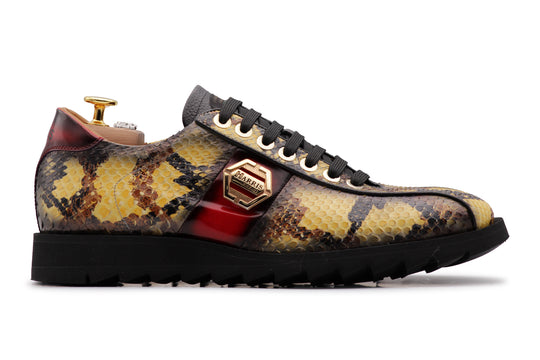Python leather sneakers