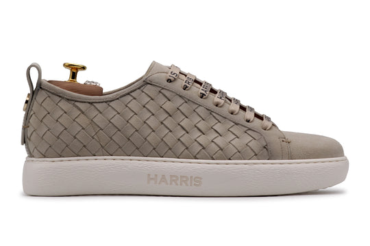 Woven leather sneakers