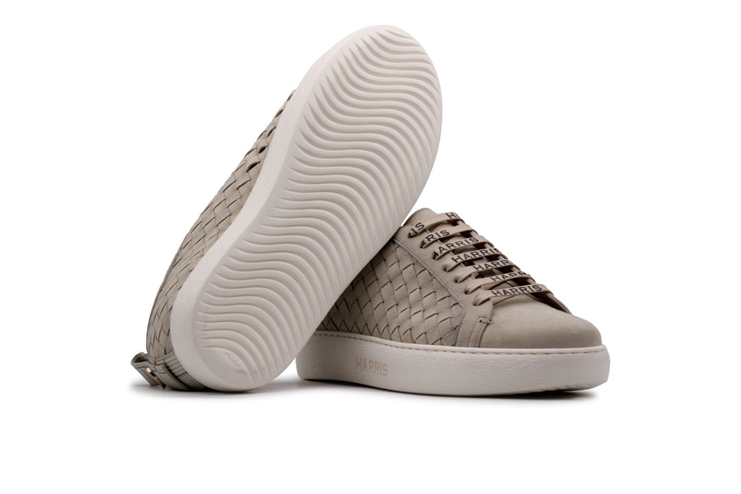 Woven leather sneakers