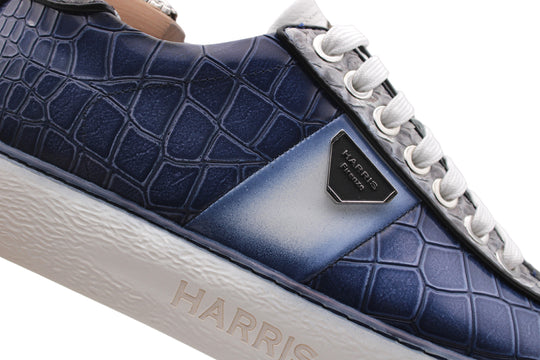 Sneakers mit Krokodil- und echtem Python-Effekt