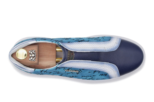 Zapatillas deportivas sin cordones Writer de piel y ante