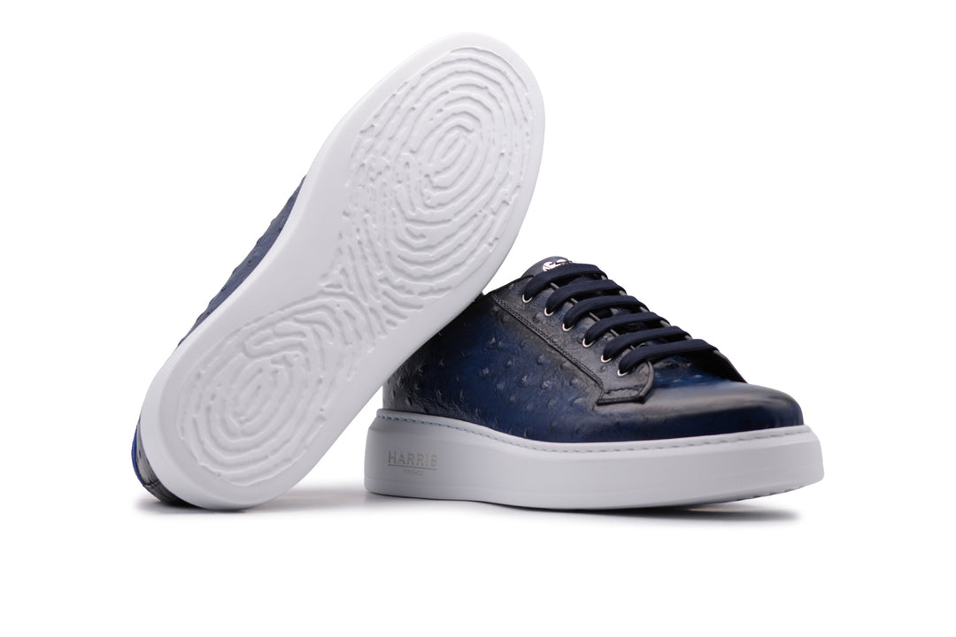 Deportivas de piel estampada efecto avestruz