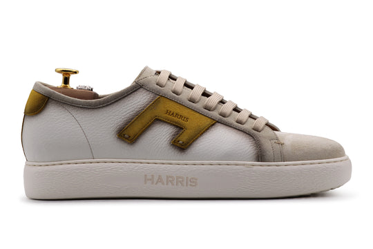 Leather and suede sneakers