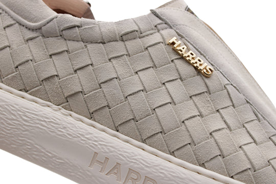 Woven leather slip-on sneakers