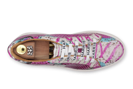 Multicolor python sneakers