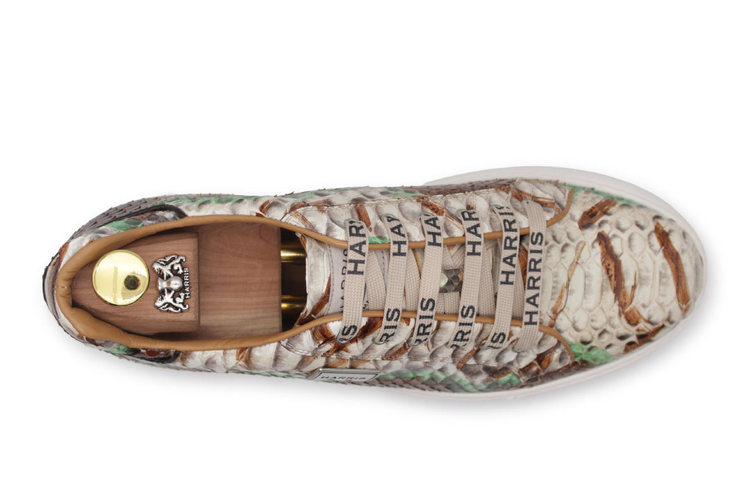 Multicolor python sneakers