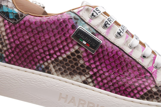 Multicolor python sneakers