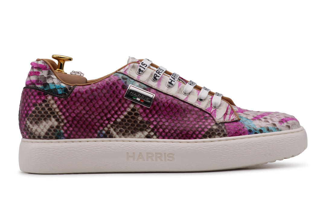Multicolor python sneakers