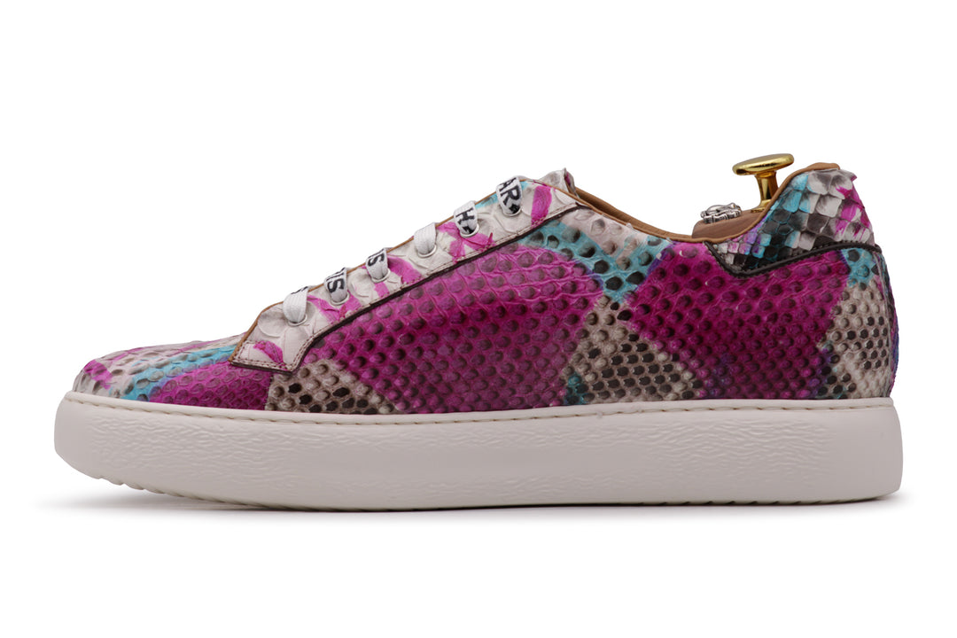 Multicolor python sneakers