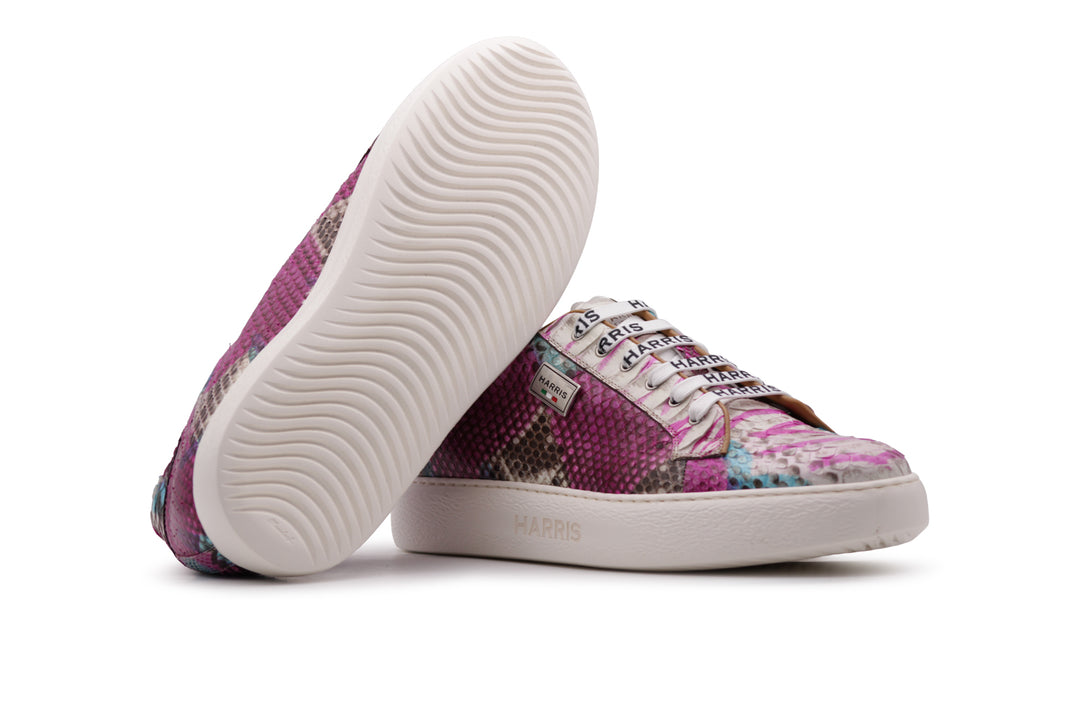 Multicolor python sneakers