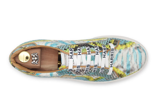 Multicolor python sneakers