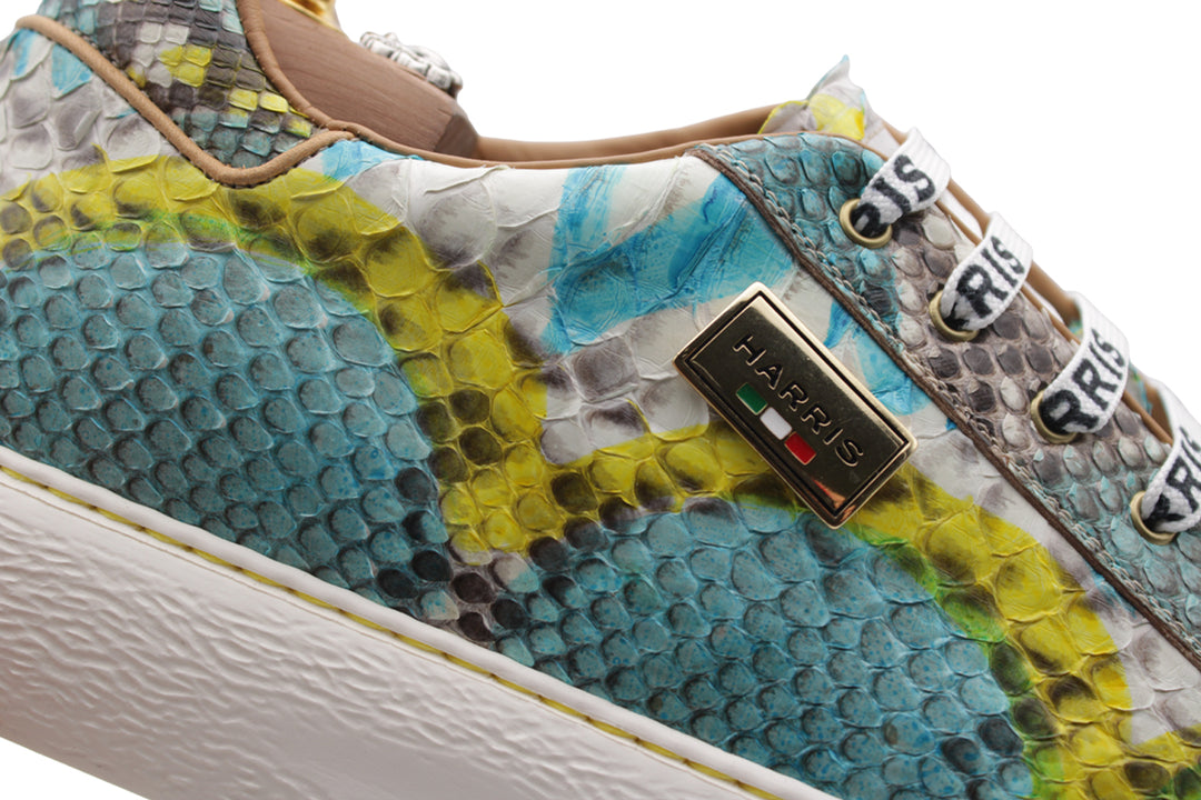 Multicolor python sneakers