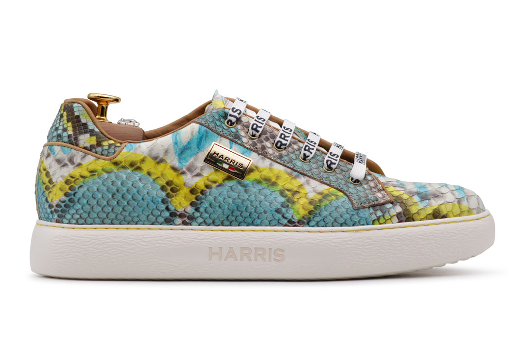 Multicolor python sneakers
