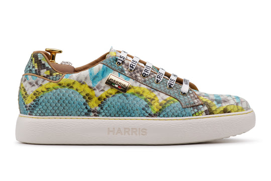 Multicolor python sneakers