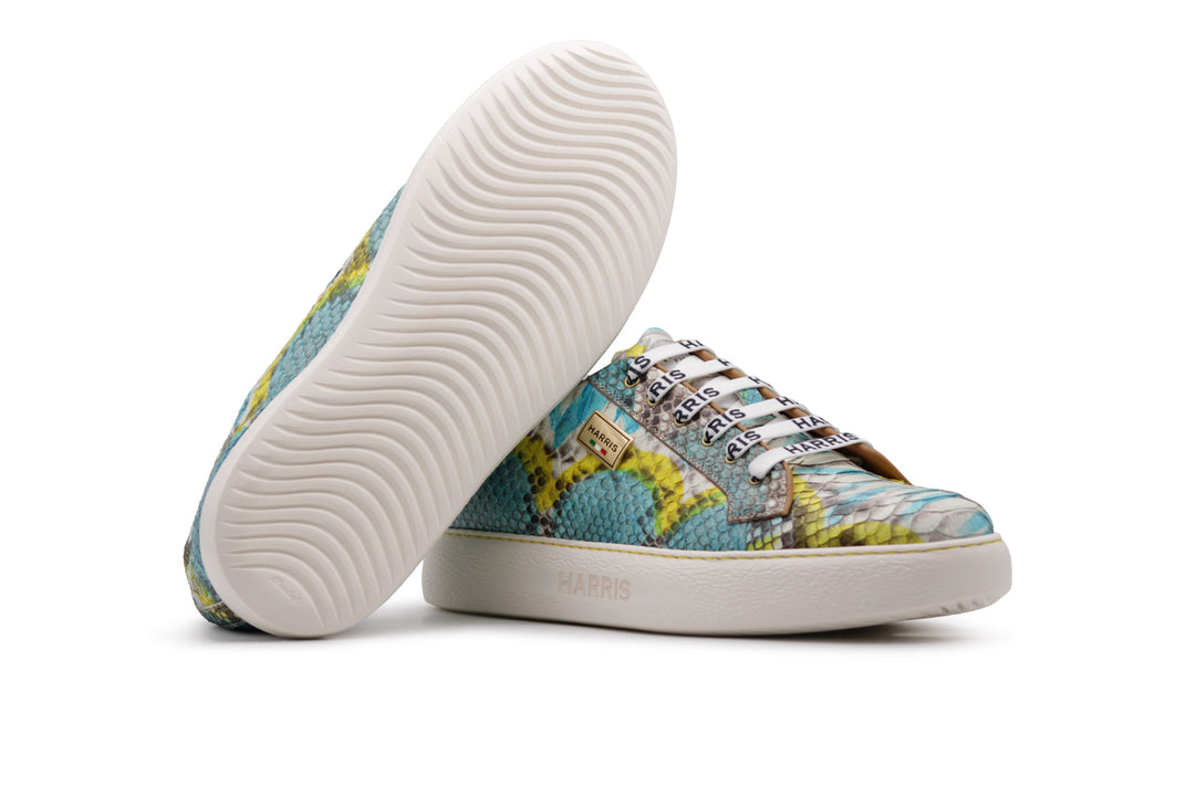 Multicolor python sneakers