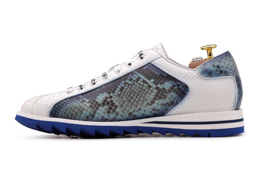 Python leather sneakers
