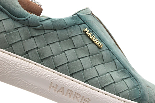 Sneakers slipon in pelle intrecciata