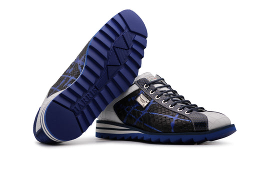 Sneakers in pitone ed effetto coccodrillo