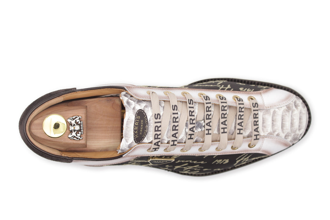 Sneakers in suede signature e pitone