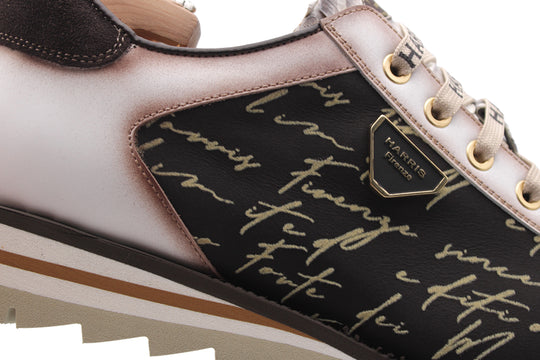 Sneakers in suede signature e pitone