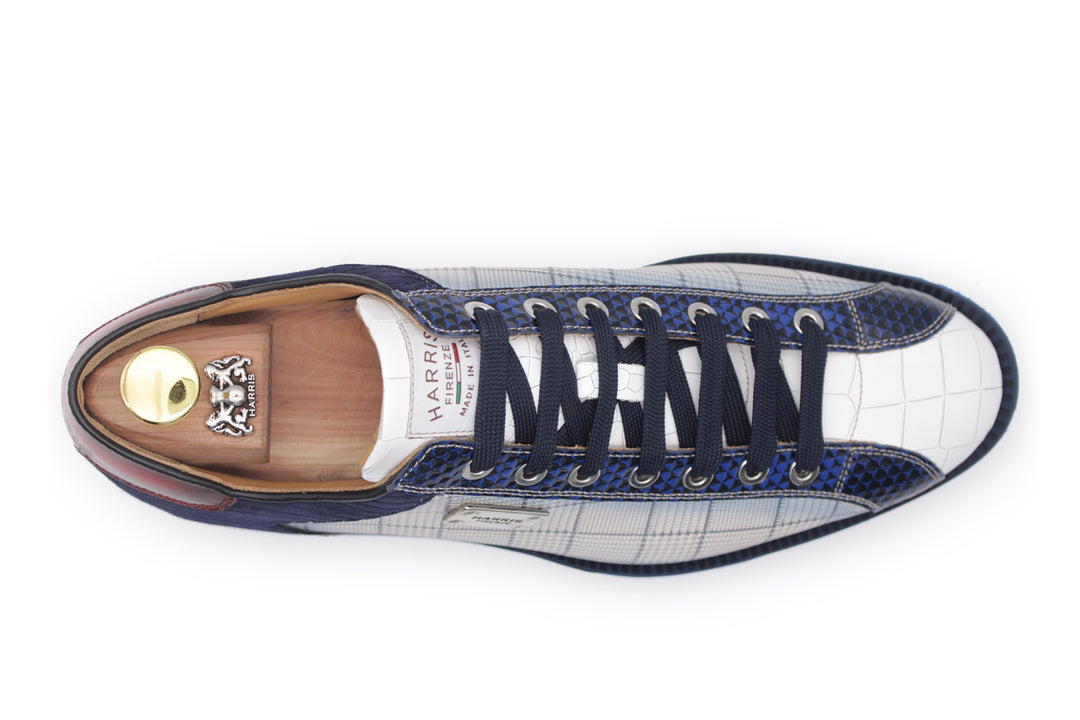 Baskets 2817 Tweed et Coco – Beige et Bleu