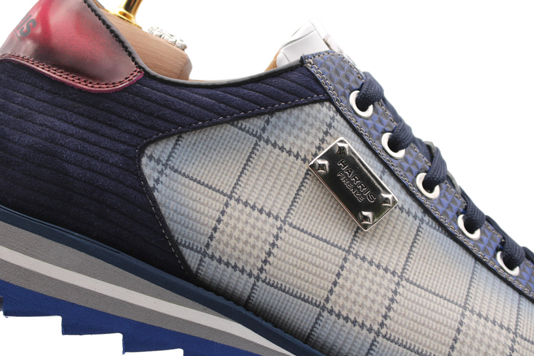 Baskets 2817 Tweed et Coco – Beige et Bleu