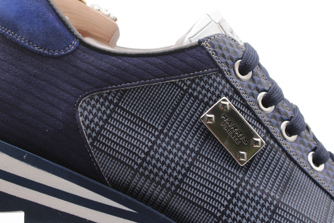 2817 Zapatillas Tweed y Coco – Azul