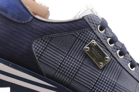 2817 Zapatillas Tweed y Coco – Azul