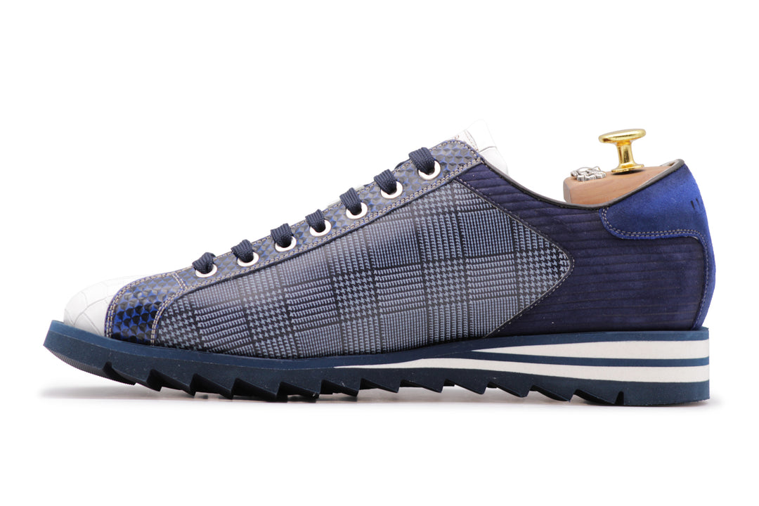 2817 Zapatillas Tweed y Coco – Azul