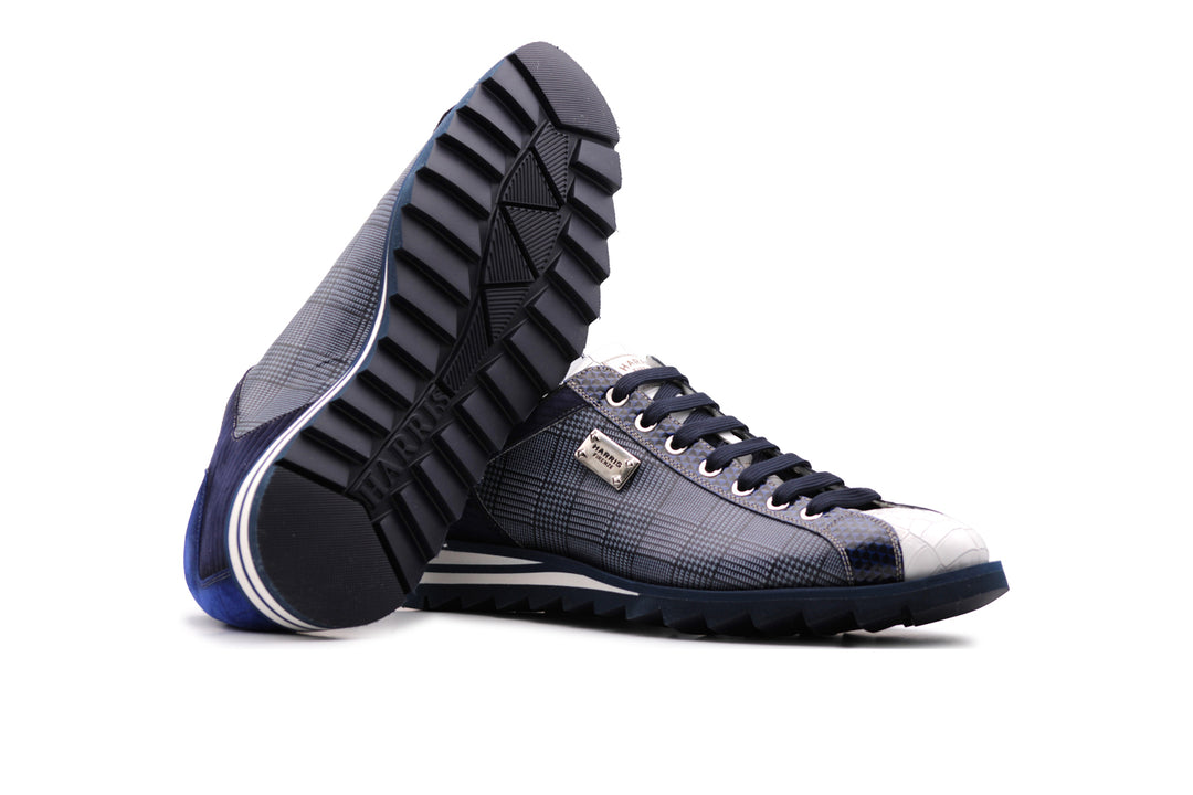 2817 Zapatillas Tweed y Coco – Azul