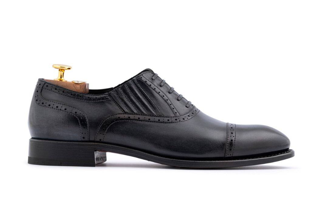 Francesina Slip-On avec Décorations Brogue et Nuances Réalisées à la Main